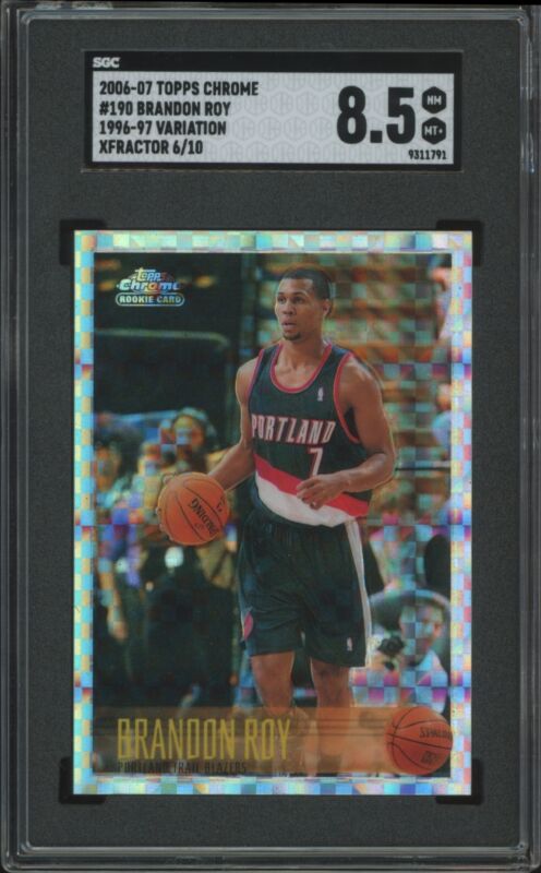 2006 TOPPS CHROME BRANDON ROY 190 1996-97 XFRACTOR RC 6/10 SGC 8.5 TRAIL BLAZERS