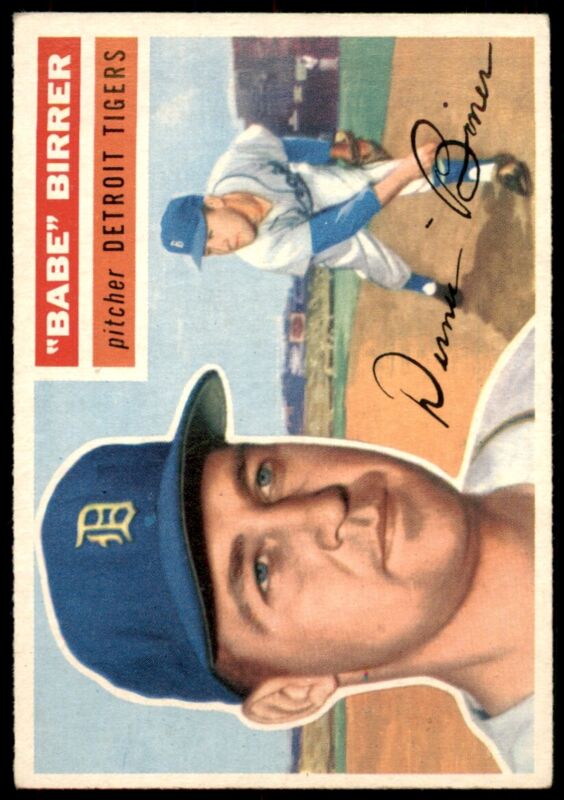 1956 TOPPS BABE BIRRER 84 NRMT RC BASEBALL DETROIT TIGERS