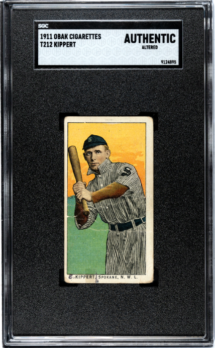 1909 T212 ED KIPPERT NNO A OBAK SGC A BASEBALL SPOKANE INDIANS