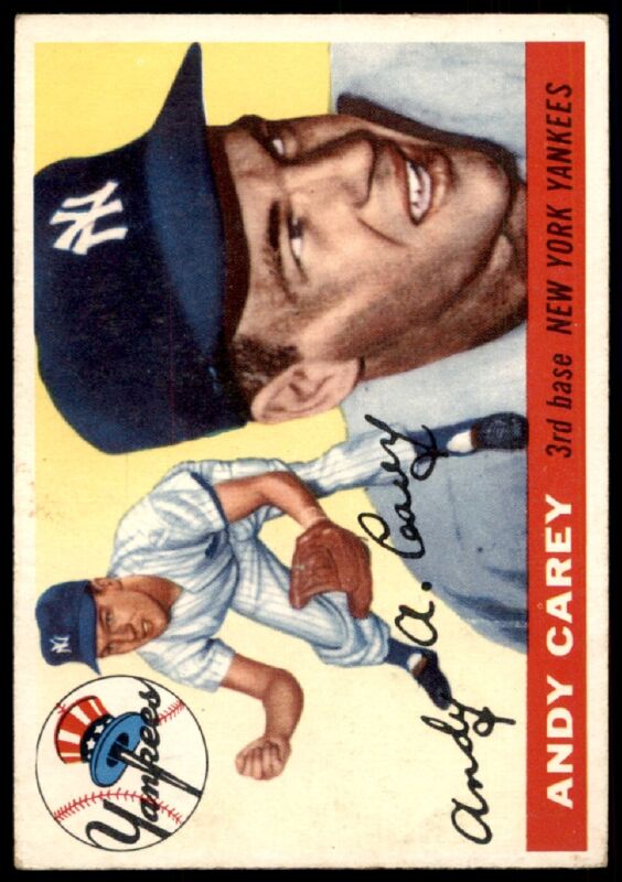 1955 TOPPS ANDY CAREY 20 EX BASEBALL NEW YORK YANKEES