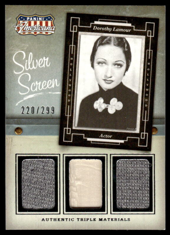 2015 PANINI AMERICANA DOROTHY LAMOUR ST-DL SILVER SCREEN TRIPLE MATERIALS /299