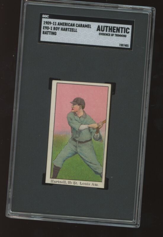 1909 E90-1 ROY HARTZELL EX BATTING AMERICAN CARAMEL SGC A ST. LOUIS BROWNS