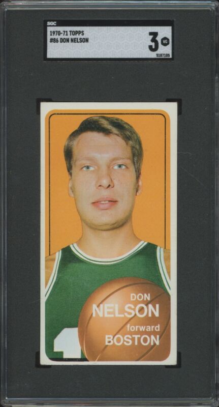 1970 TOPPS DON NELSON 86 VG SP SGC 3 BASKETBALL BOSTON CELTICS