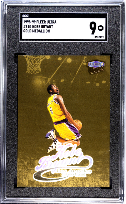 1998 ULTRA KOBE BRYANT 61G MINT GOLD MEDALLION SGC 9 LOS ANGELES LAKERS