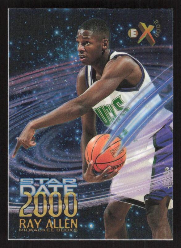 1996 E-X2000 RAY ALLEN 2 MINT STAR DATE 2000 RC BASKETBALL MILWAUKEE BUCKS