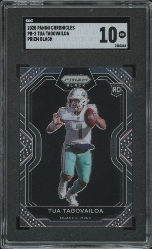 2020 CHRONICLES TUA TAGOVAILOA PB-2 GEM MINT PRIZM BLACK RC SGC 10 DOLPHINS