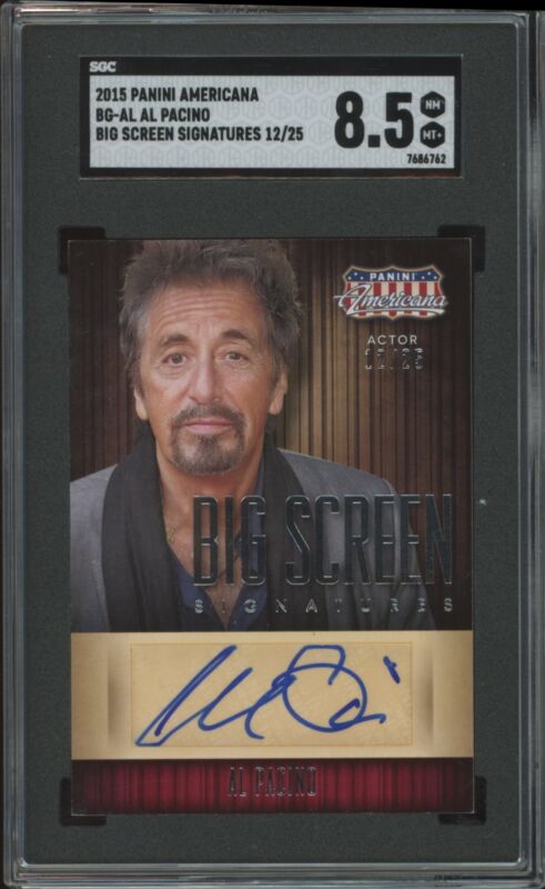 2015 PANINI AMERICANA AL PACINO BG-AL NRMT-MT+ AUTOGRAPH 12/25 SGC 8.5 GODFATHER