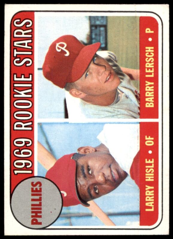 1969 TOPPS BARRY LERSCH 206 EXMT HISLE RC BASEBALL PHILADELPHIA PHILLIES