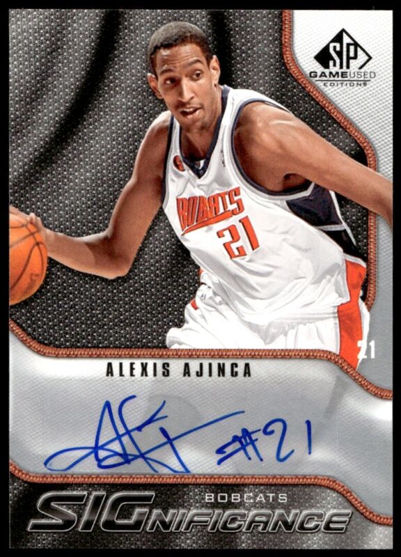 2009 SP SIGNATURE EDITION ALEXIS AJINCA S-AA MINT AUTOGRAPH SIGNIFICANCE BOBCATS