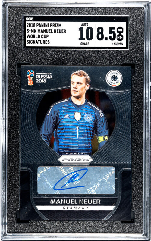 2018 PANINI PRIZM WORLD CUP MANUEL NEUER S-MN NRMT-MT+ AUTOGRAPH SGC 8.5 GERMANY