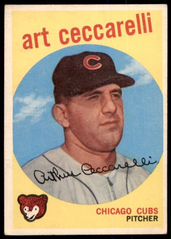 1959 TOPPS ART CECCARELLI 226 EX BASEBALL CHICAGO CUBS