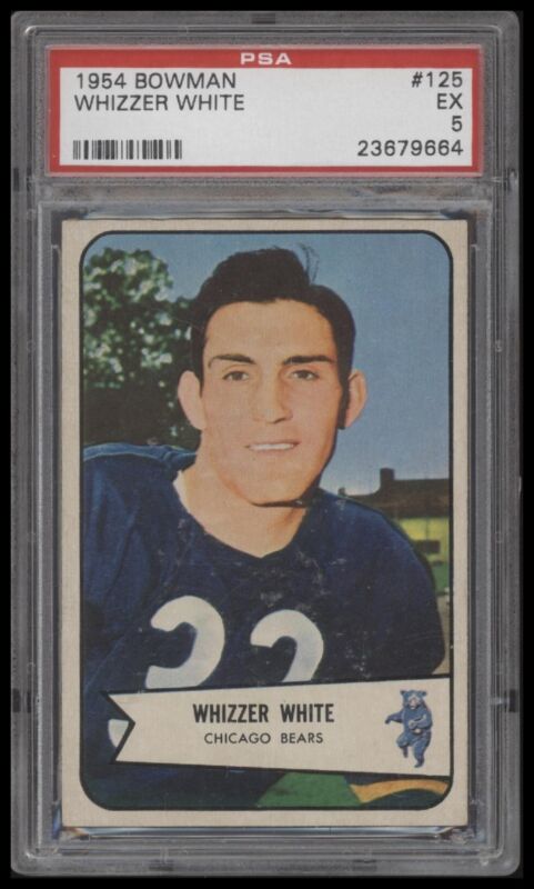 1954 BOWMAN WHIZZER WHITE 125 EX RC PSA 5 CHICAGO BEARS