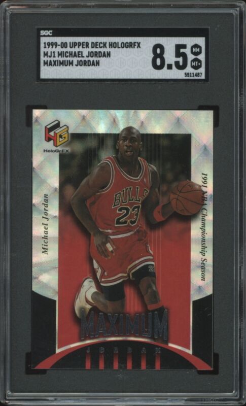 1999 UPPER DECK HOLOGRFX MICHAEL JORDAN NRMT-MT+ MAXIMUM JORDAN SGC 8.5 BULLS