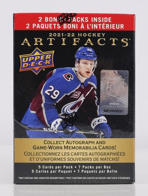2021-22 UPPER DECK ARTIFACTS BLASTER BOX SEALED HOCKEY CARDS AUTOS QTY AVAIL
