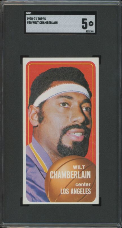 1970 TOPPS WILT CHAMBERLAIN 50 EX SGC 5 BASKETBALL LOS ANGELES LAKERS