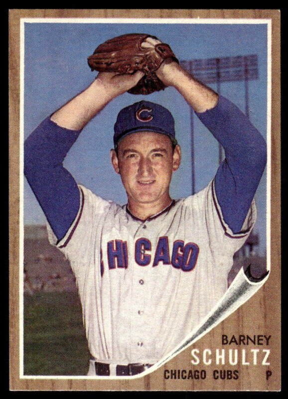 1962 TOPPS BARNEY SCHULTZ 89 NRMT RC BASEBALL CHICAGO CUBS
