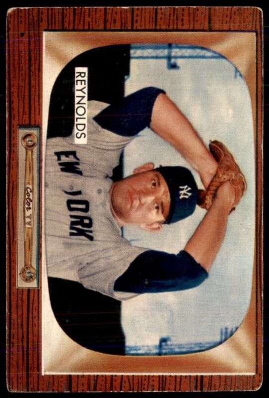 1955 BOWMAN ALLIE REYNOLDS 201 VG BASEBALL NEW YORK YANKEES