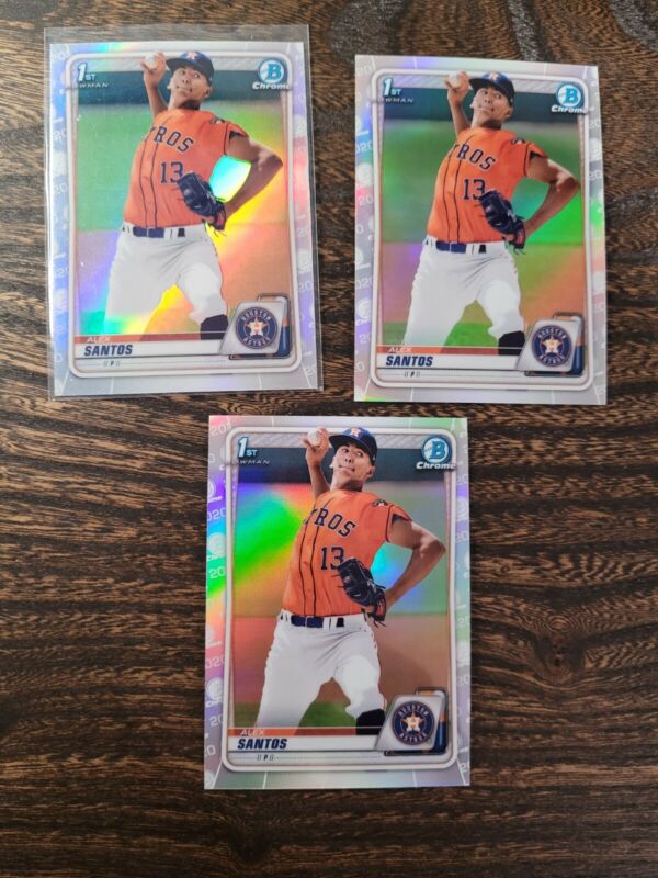 2020 BOWMAN CHROME ALEX SANTOS REFRACTOR 1ST RC ROOKIE BASEBALL HOUSTON ASTROS