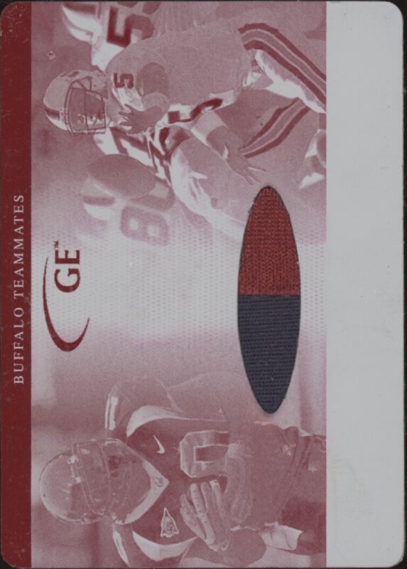 2007 SAGE MARSHAWN LYNCH NRMT TRENT EDWARDS JERSEYS DUAL PRINTING PLATES RC 1/1