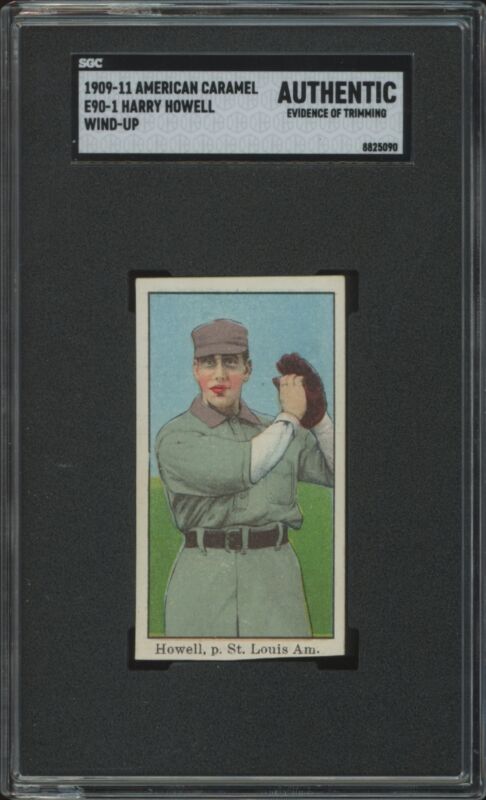1909 E90-1 HARRY HOWELL VG WIND UP AMERICAN CARAMEL SGC A ST. LOUIS BROWNS