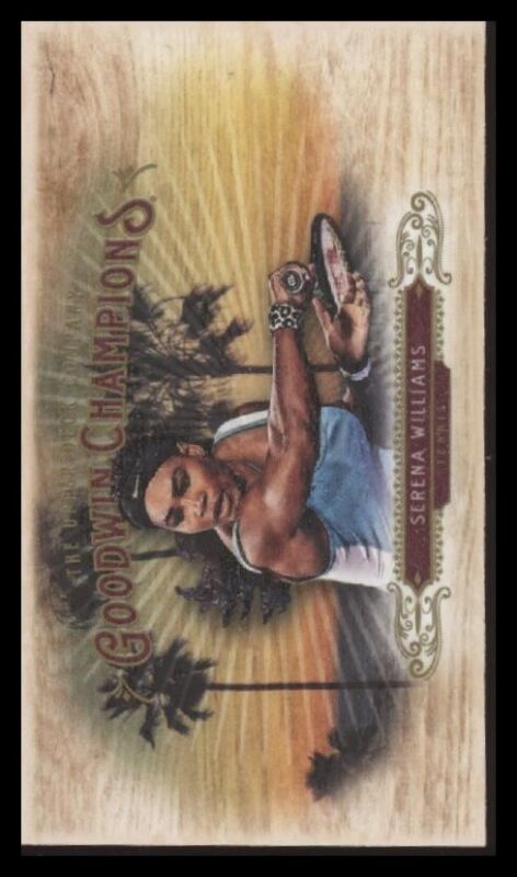 2018 UPPER DECK GOODWIN CHAMPIONS SERENA WILLIAMS 60 MINI WOOD LUMBERJACK TENNIS