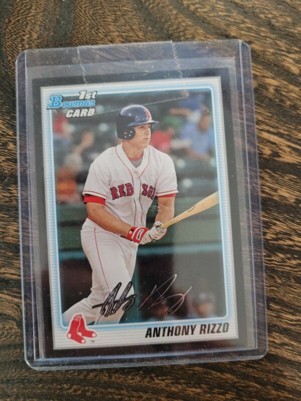 2010 BOWMAN ANTHONY RIZZO BLACK BASEBALL CARD Chicago Cubs INVEST