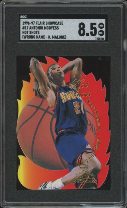 1996 FLAIR SHOWCASE ROW 2 ANTONIO MCDYESS 17 NRMT-MT+ SGC 8.5 DENVER NUGGETS