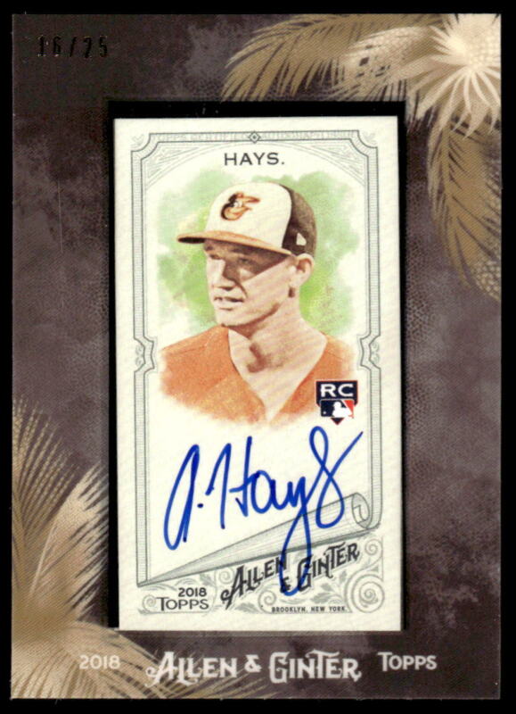 2018 ALLEN & GINTER AUSTIN HAYS MA-AH MINT FRAMED RC MINI AUTOGRAPH /25 ORIOLES