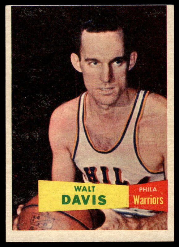 1957 TOPPS WALT DAVIS 49 EXMT BASKETBALL PHILADELPHIA WARRIORS
