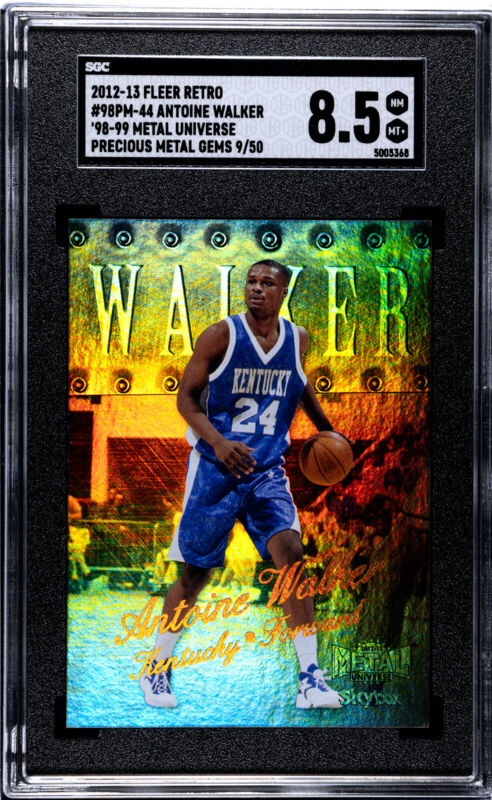 2012 FLEER RETRO ANTOINE WALKER 98PM-44 NRMT-MT+ PRECIOUS METAL GEMS /50 SGC 8.5