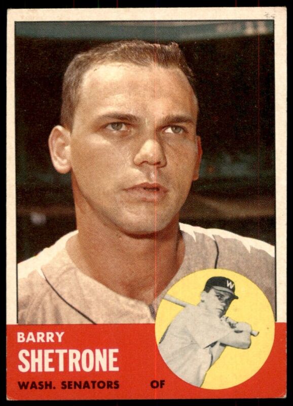 1963 TOPPS BARRY SHETRONE 276 EXMT BASEBALL WASHINGTON SENATORS