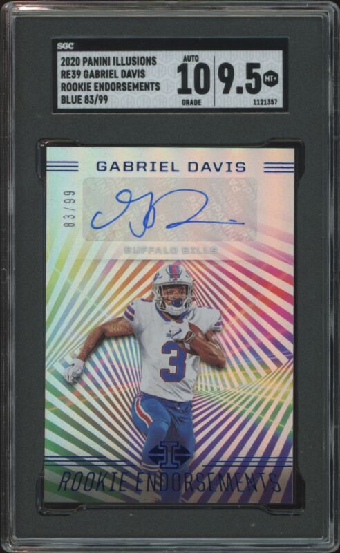 2020 PANINI ILLUSIONS GABRIEL DAVIS RE39 MINT+ RC AUTOGRAPH 83/99 SGC 9.5 BILLS