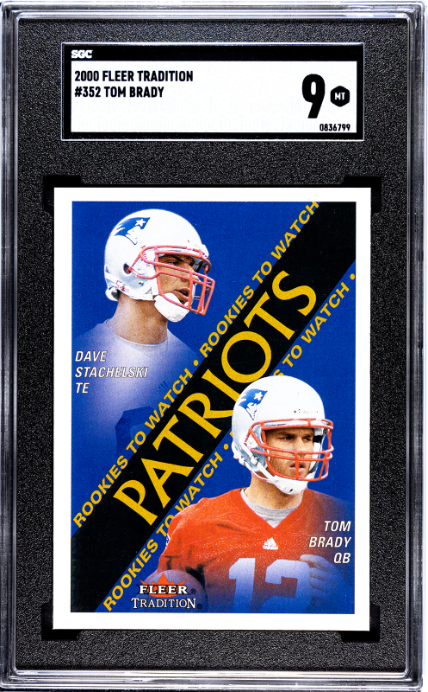 2000 FLEER TRADITION TOM BRADY 352 MINT HOF RC SGC 9 NEW ENGLAND PATRIOTS