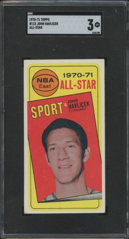 1970 TOPPS JOHN HAVLICEK 112 VG ALL STAR SGC 3 BASKETBALL BOSTON CELTICS