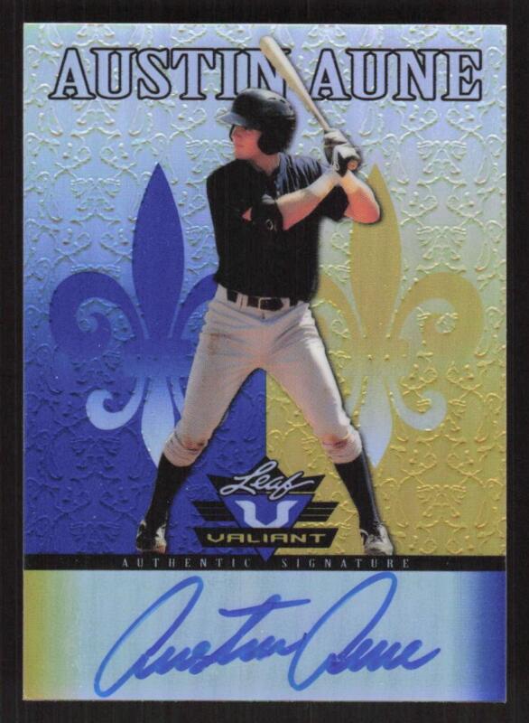 2012 LEAF VALIANT DRAFT AUSTIN AUNE VA-AA2  BLUE RC AUTOGRAPH 45347  YANKEES