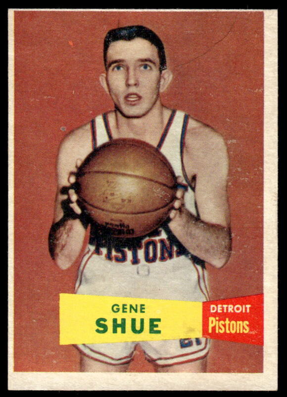 1957 TOPPS GENE SHUE 26 VG-EX RC BASKETBALL DETROIT PISTONS