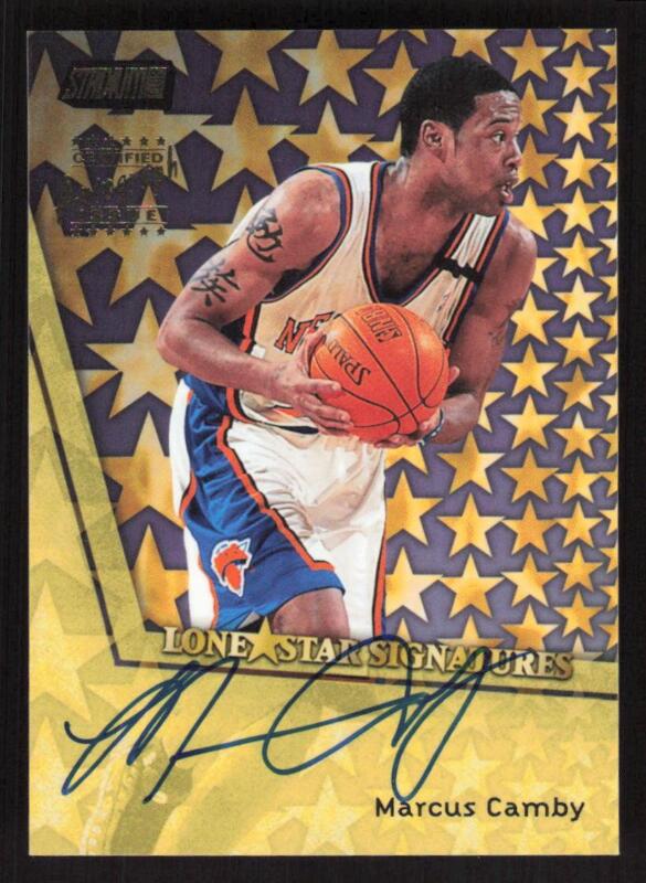 1999 STADIUM CLUB MARCUS CAMBY LS13 LONE STAR SIGNATURES AUTOGRAPH KNICKS