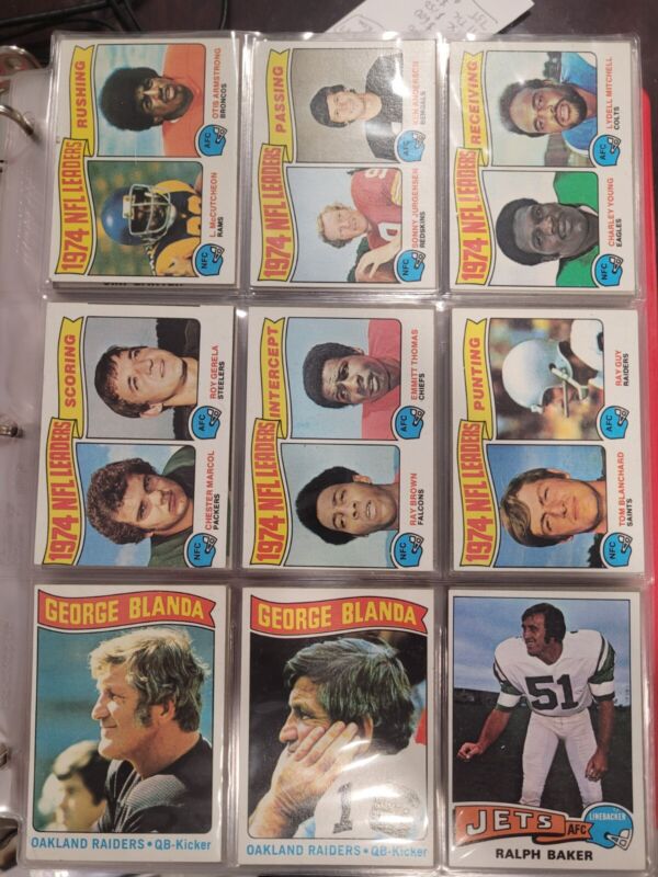 1975 TOPPS COMPLETE SET SWANN THEISMAN BLOUNT PEARSON RCS FOOTBALL EXMT+