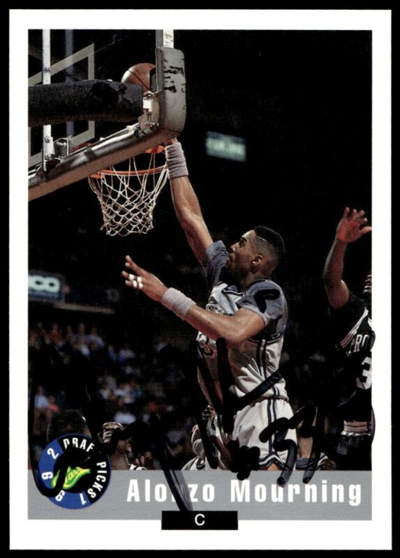 1992 CLASSIC DRAFT ALONZO MOURNING 2 MT XRC PROMO AUTOGRAPH GEORGETOWN HOYAS