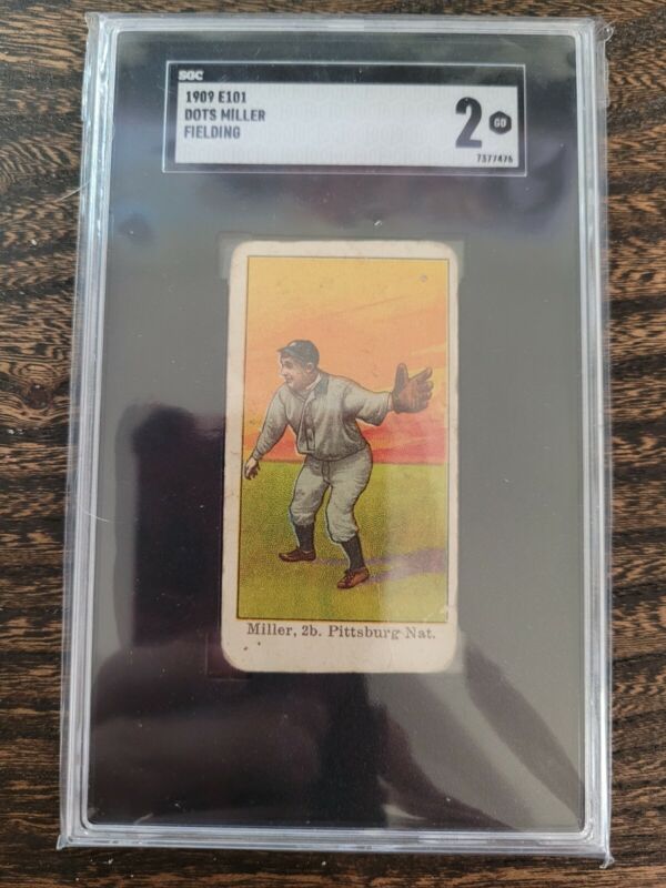 1909 E101 DOTS MILLER FIELDING SGC 2 PITTSBURGH PIRATES