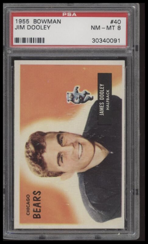 1955 BOWMAN JAMES DOOLEY 40 NRMT-MT PSA 8 FOOTBALL CHICAGO BEARS