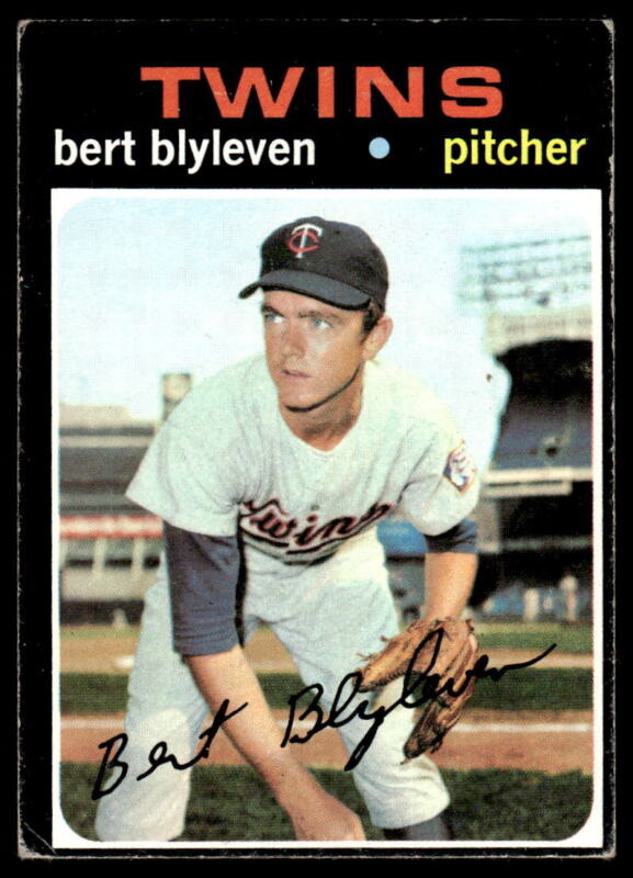 1971 TOPPS BERT BLYLEVEN 26 GOOD HOF RC BASEBALL MINNESOTA TWINS