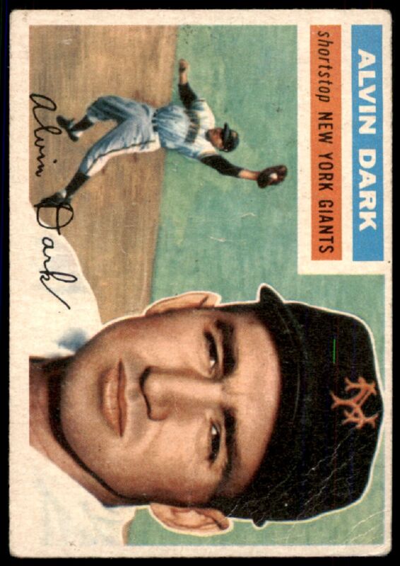 1956 TOPPS ALVIN DARK 148 POOR UER BASEBALL NEW YORK GIANTS