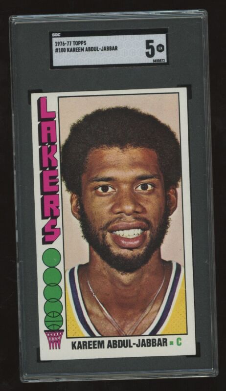 1976 TOPPS KAREEM ABDUL-JABBAR 100 EX SGC 5 BASKETBALL LOS ANGELES LAKERS