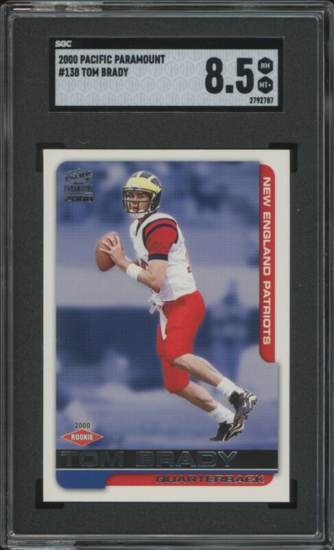 2000 PACIFIC PARAMOUNT TOM BRADY 138 NRMT-MT+ RC SGC 8.5 NEW ENGLAND PATRIOTS