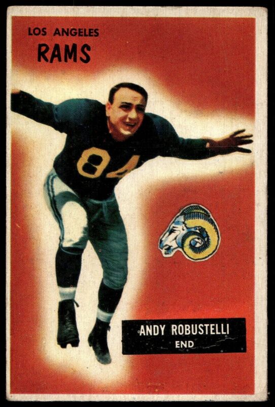 1955 BOWMAN ANDY ROBUSTELLI 121 GOOD FOOTBALL LOS ANGELES RAMS