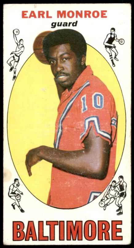 1969 TOPPS EARL MONROE 80 VG RC BASKETBALL BALTIMORE BULLETS