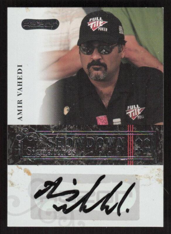 2006 RAZOR AMIR VAHEDI A-15 SHOWDOWN SIGNATURES AUTOGRAPH WORLD SERIES OF POKER