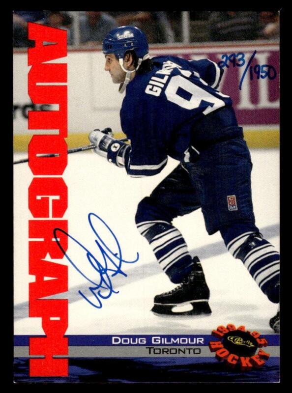 1994 CLASSIC DOUG GILMOUR NNO NRMT-MT AUTOGRAPHS 293/1950 TORONTO MAPLE LEAFS