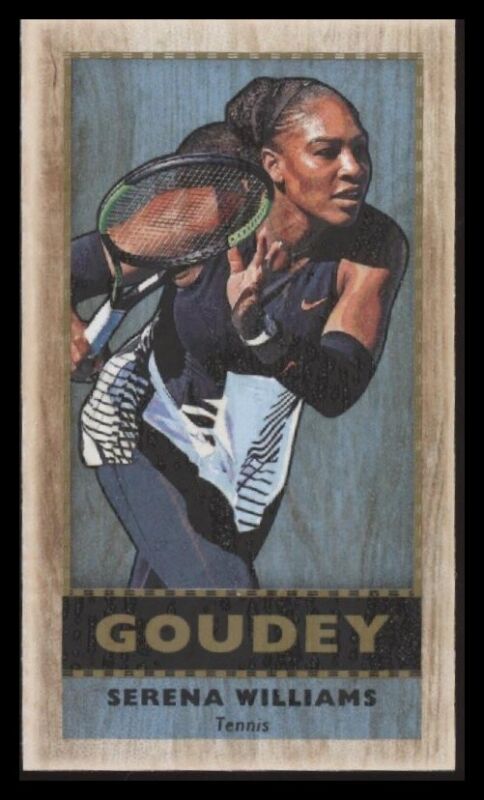 2018 UPPER DECK GOODWIN CHAMPIONS SERENA WILLIAMS G50 WOOD LUMBERJACK MINI